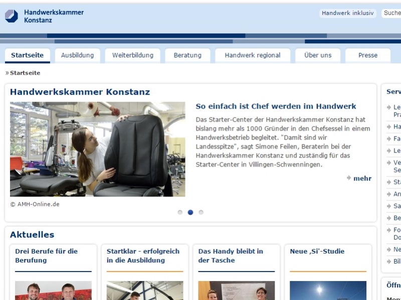 Screenshot HWK Konstanz